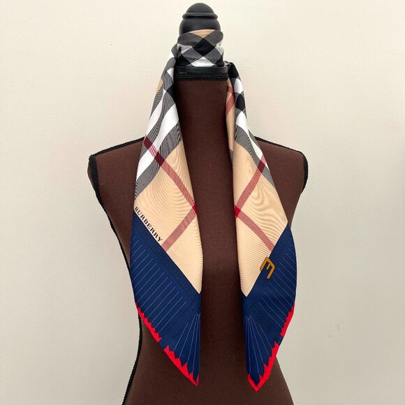 Display #3 Burberry Silk Scarf - Picture 1 of 14